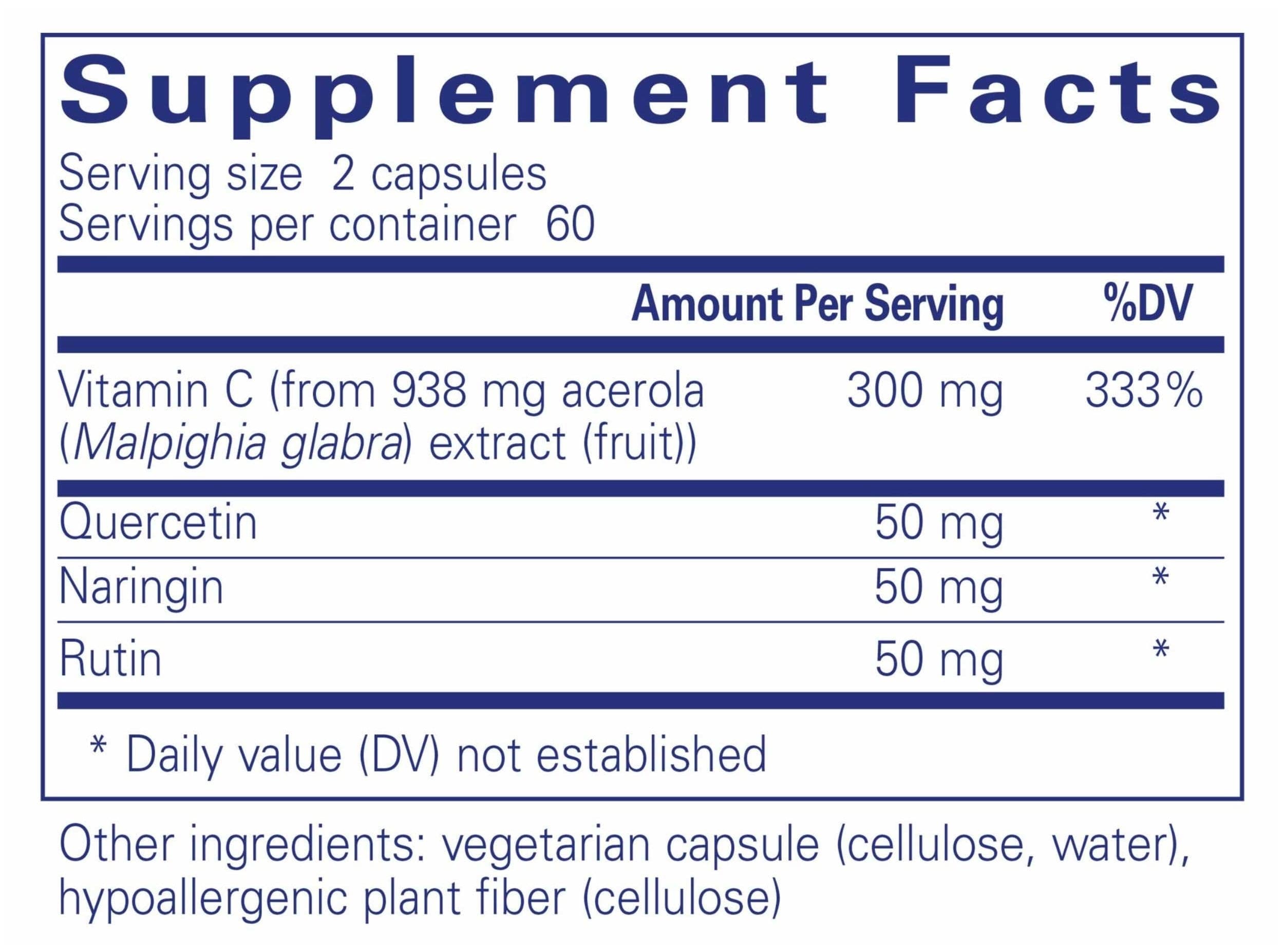 Pure Encapsulations Acerola/Flavonoid Ingredients 