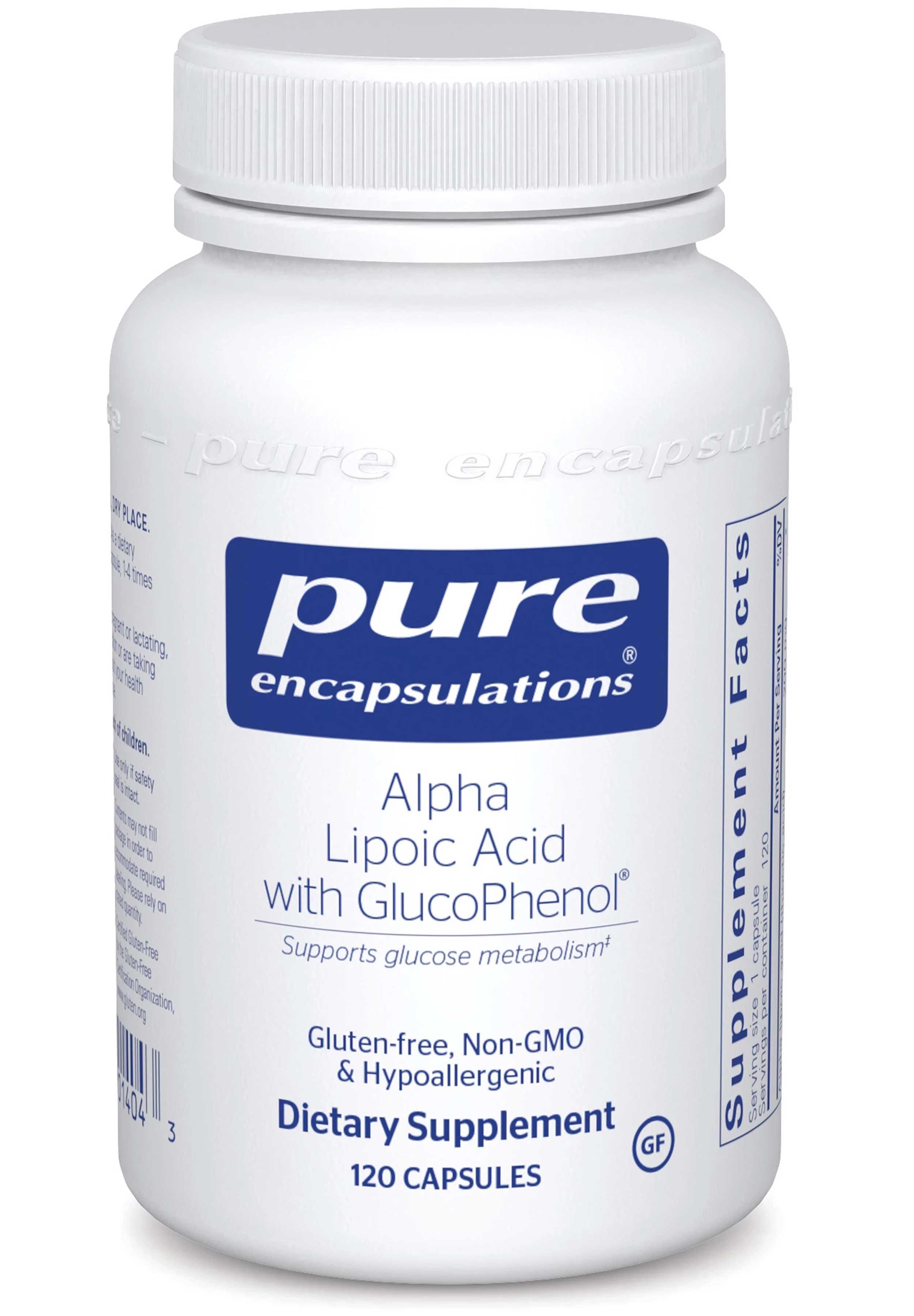 Pure Encapsulations Alpha Lipoic Acid with GlucoPhenol