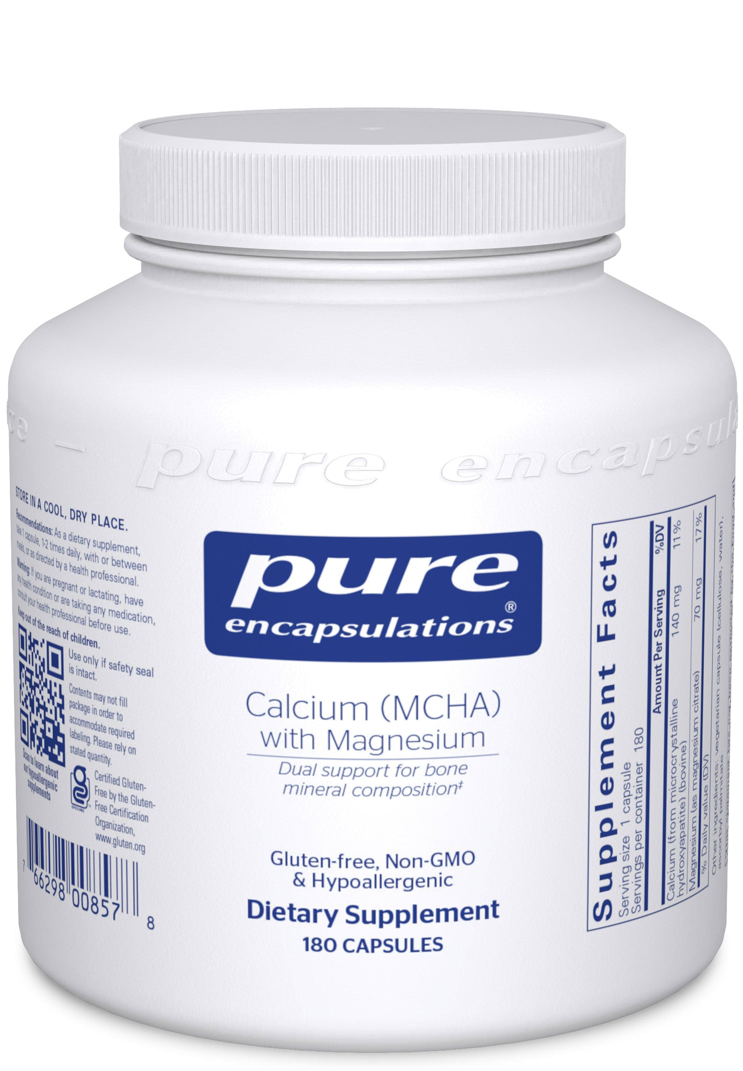 Pure Encapsulations Calcium (MCHA) with Magnesium