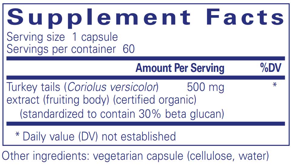 Pure Encapsulations Coriolus Extract Ingredients 