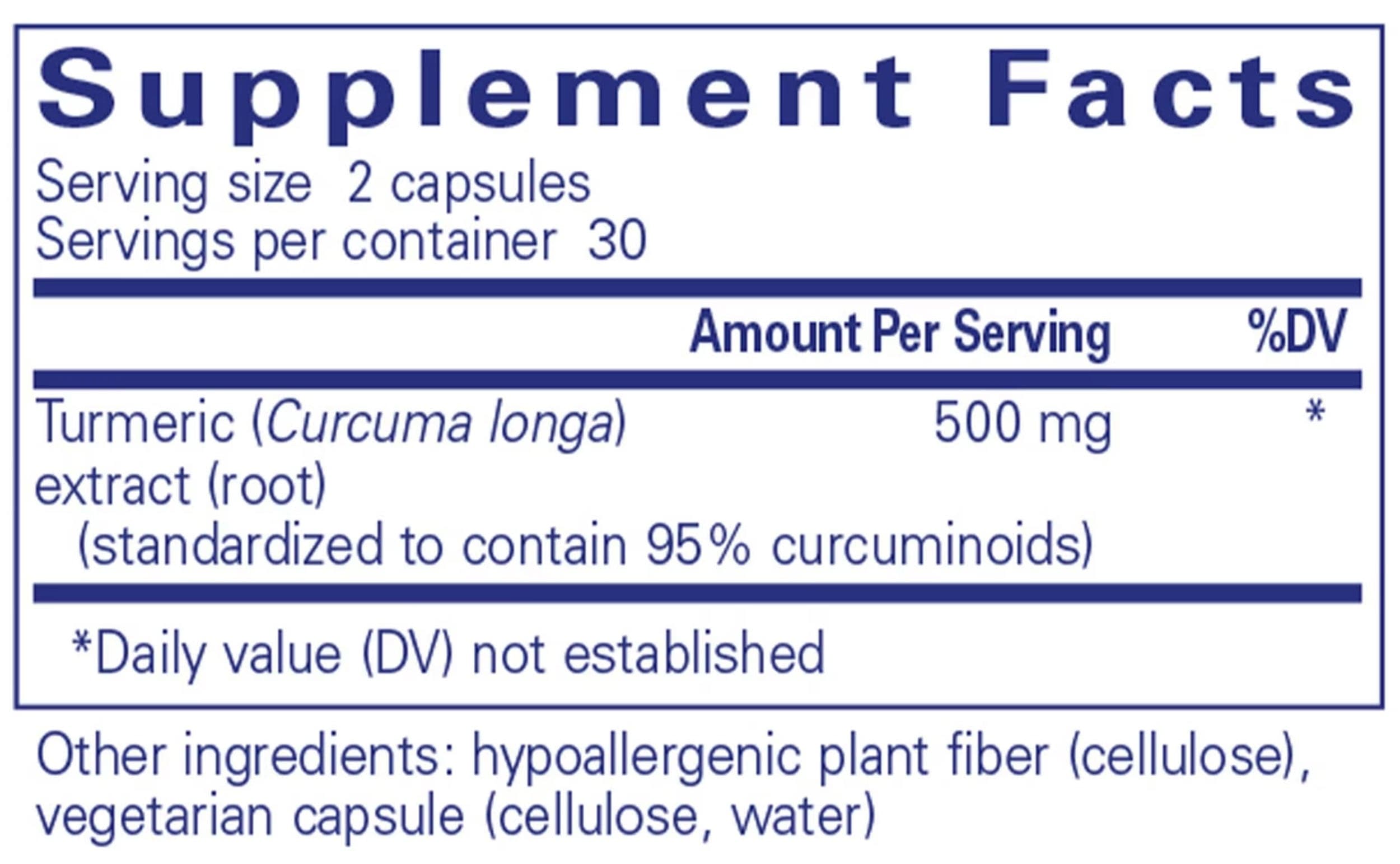 Pure Encapsulations Curcumin Ingredients 