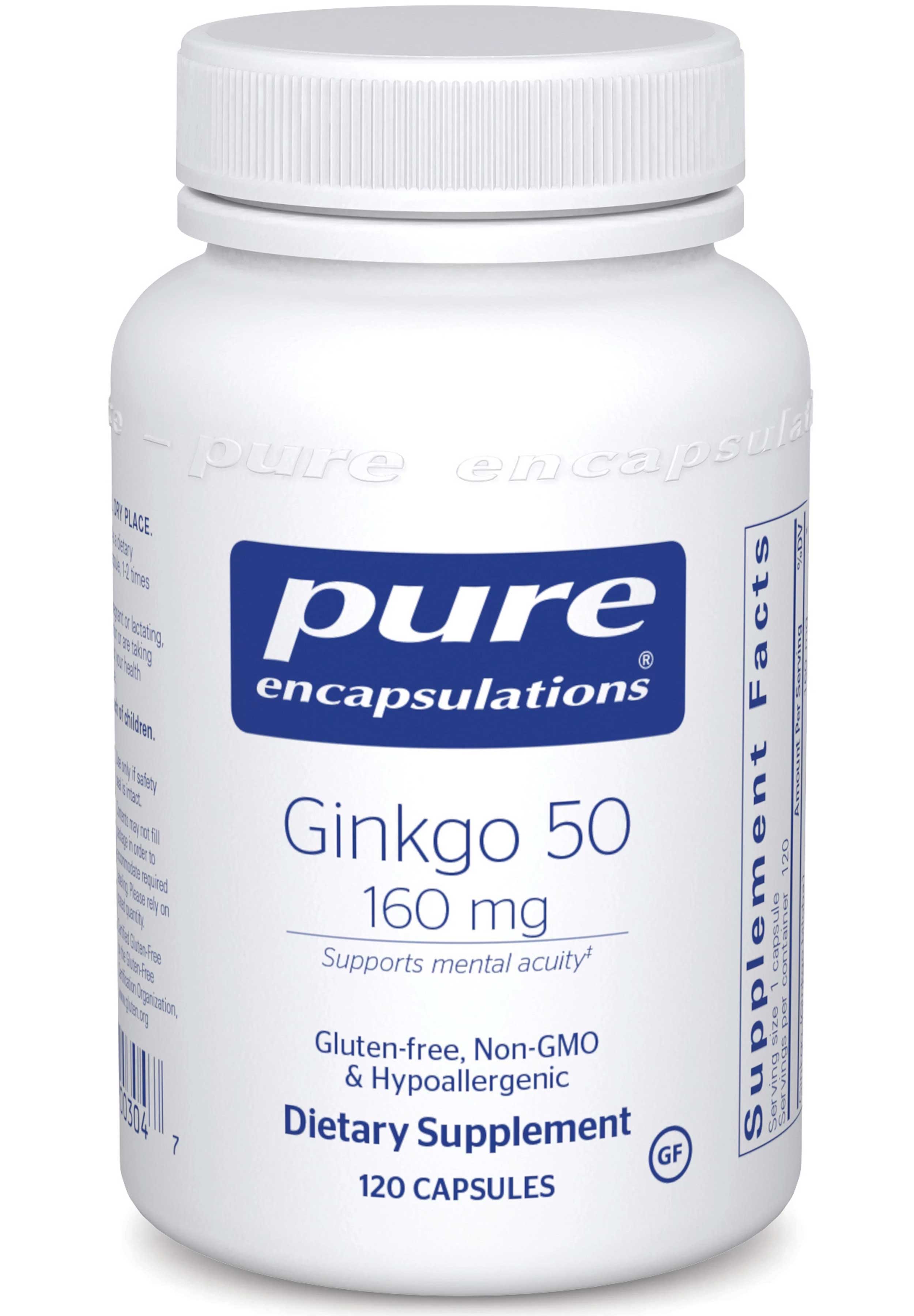 Pure Encapsulations Ginkgo 50 160mg