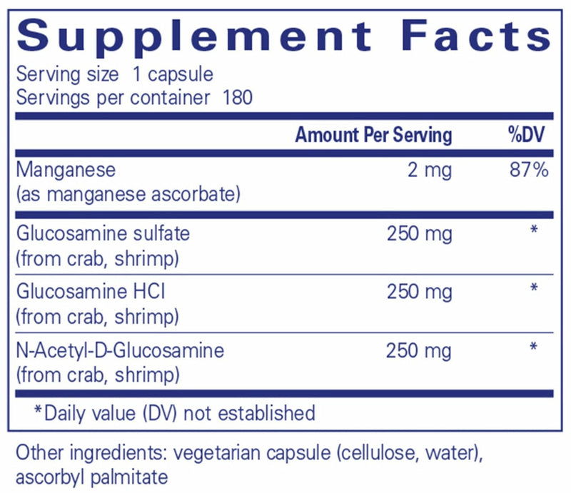 Pure Encapsulations Glucosamine Complex Ingredients 