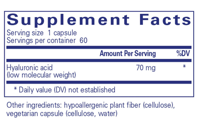 Pure Encapsulations Hyaluronic Acid Ingredients
