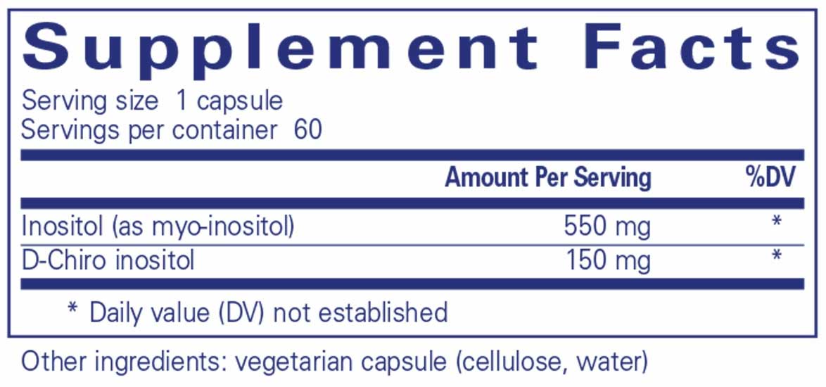 Pure Encapsulations Inositol Complex Ingredients