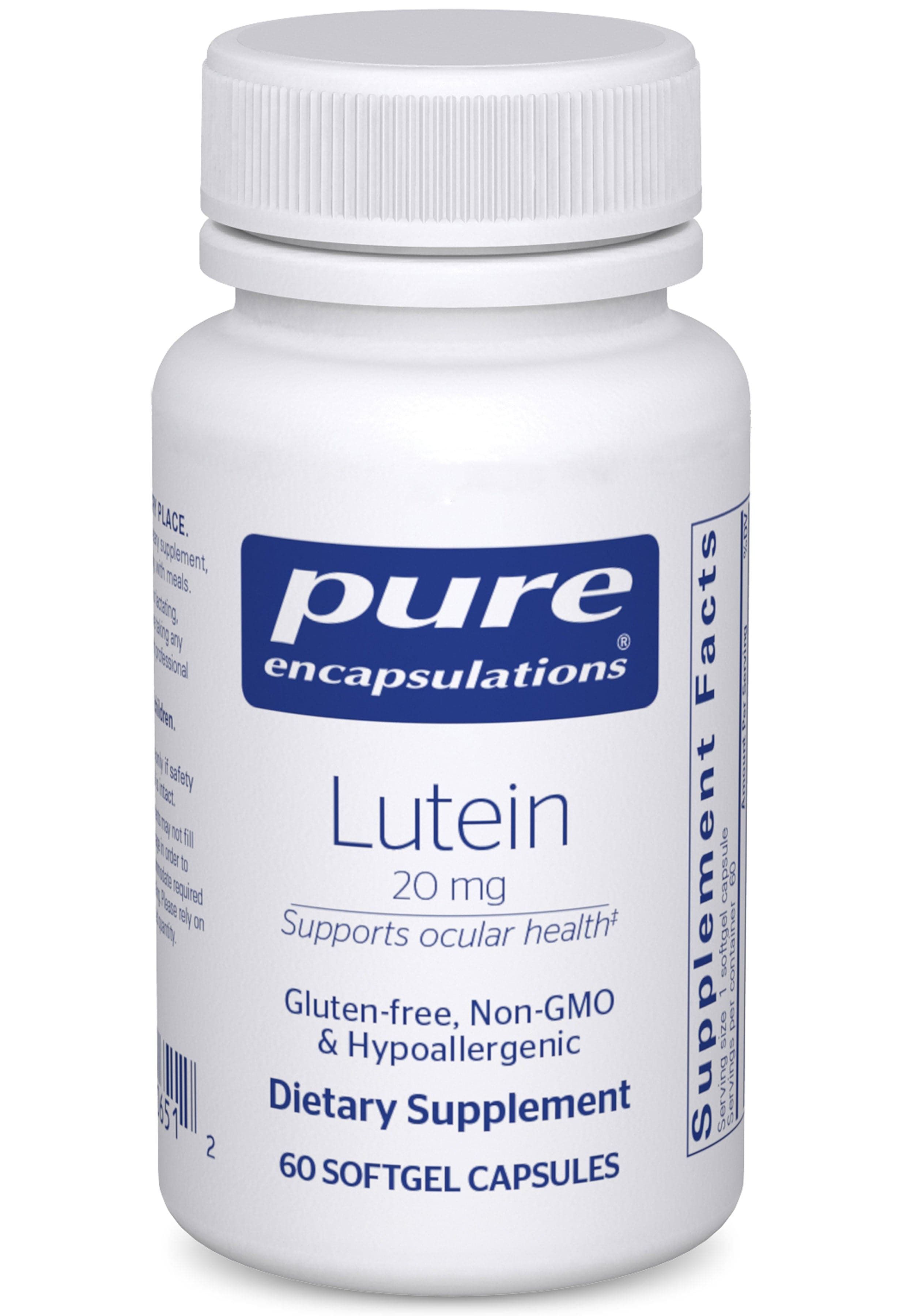 Pure Encapsulations Lutein 20 mg