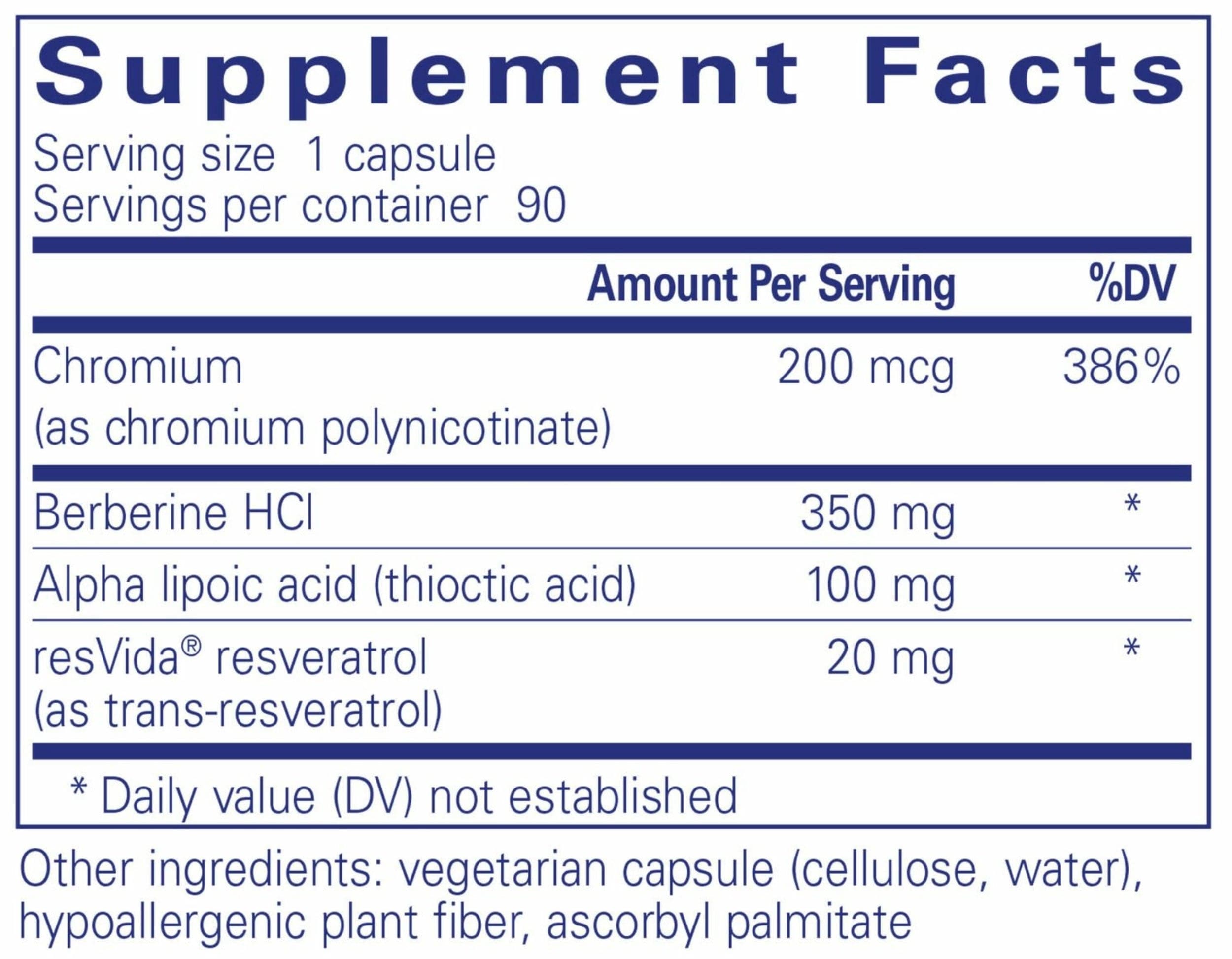 Pure Encapsulations Metabolic Xtra Ingredients 