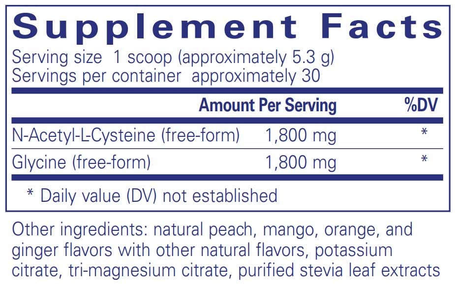 Pure Encapsulations NAC + Glycine Powder Ingredients 