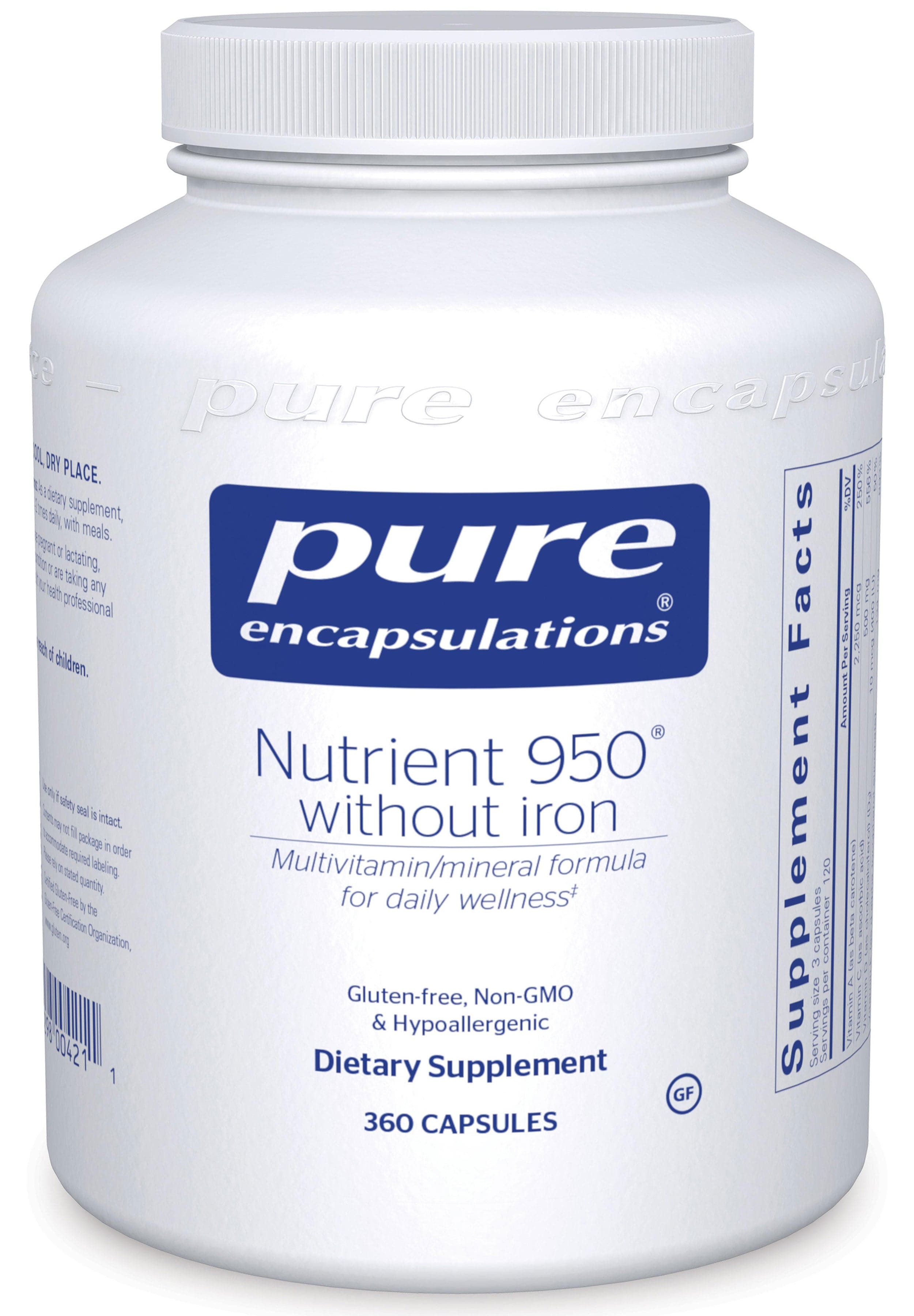 Pure Encapsulations Nutrient 950 without Iron