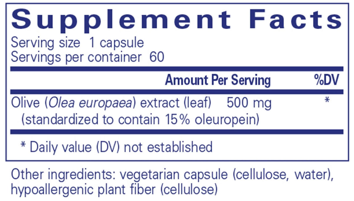 Pure Encapsulations Olive Leaf Extract