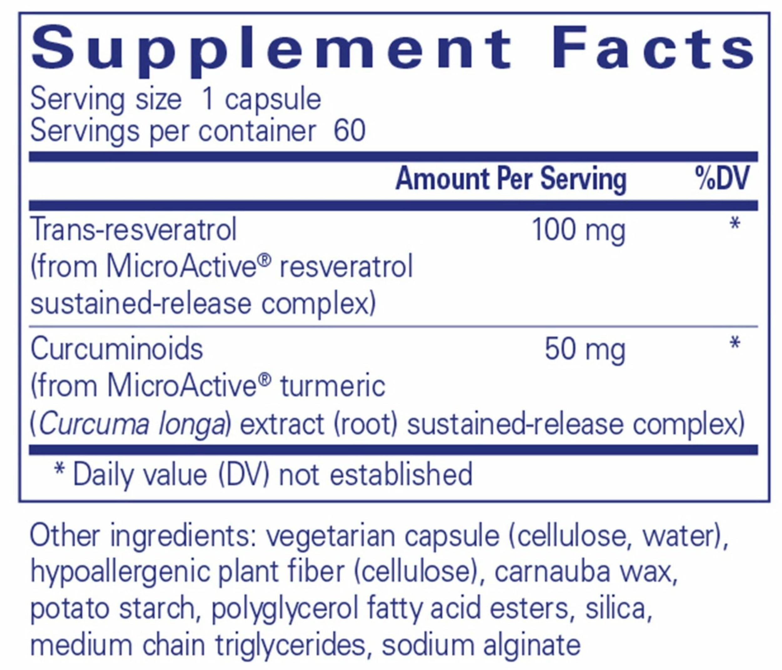 Pure Encapsulations ResCu-SR Ingredients 