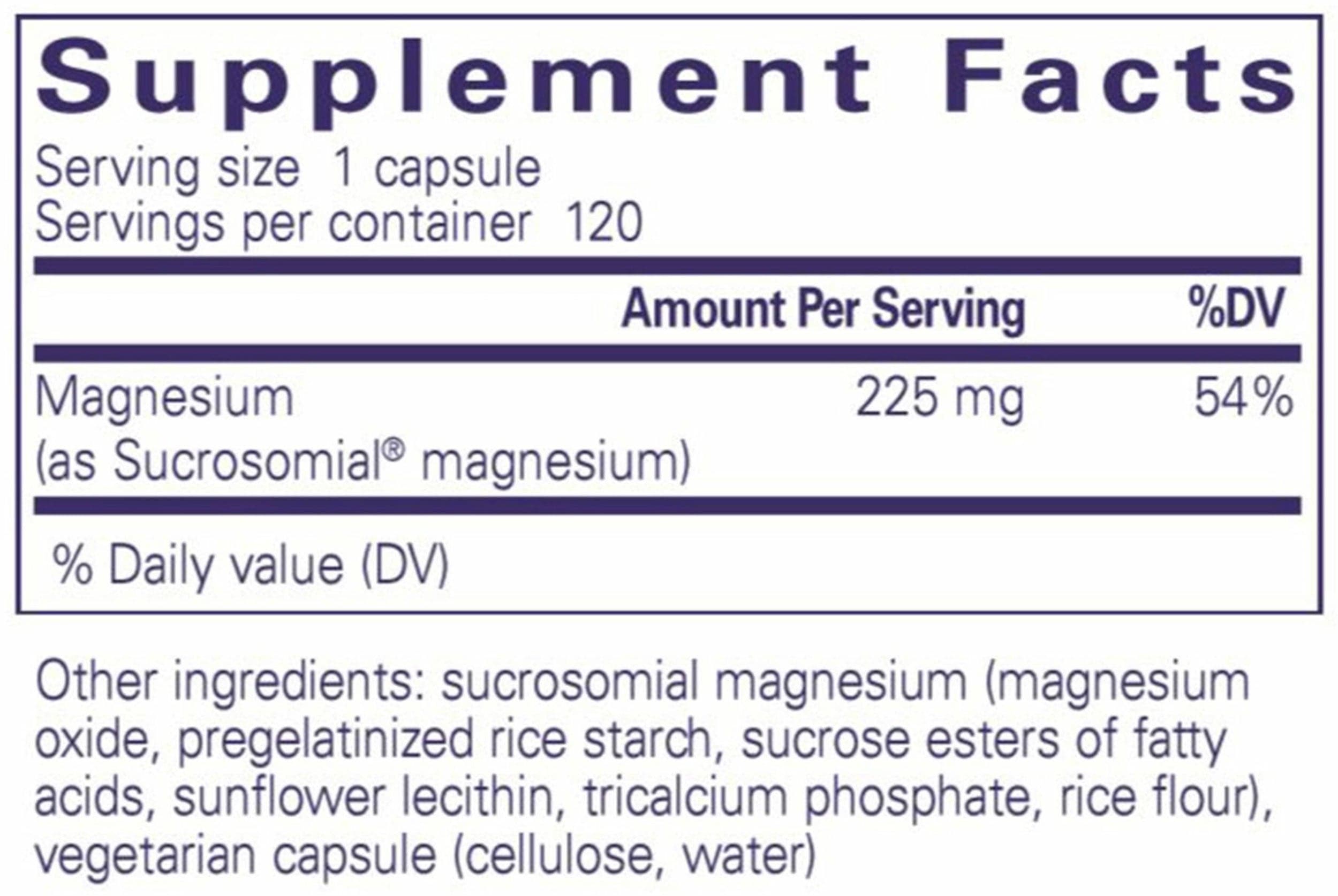 Pure Encapsulations UltraMag Magnesium Ingredients 
