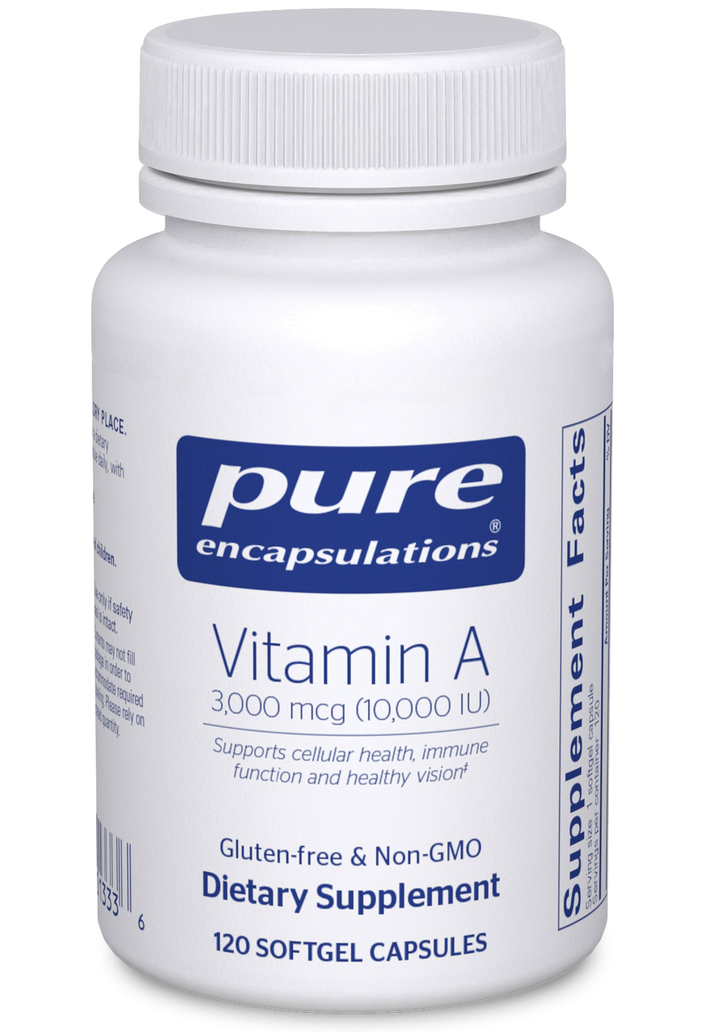 Pure Encapsulations Vitamin A 3,000 mcg (10,000 IU)