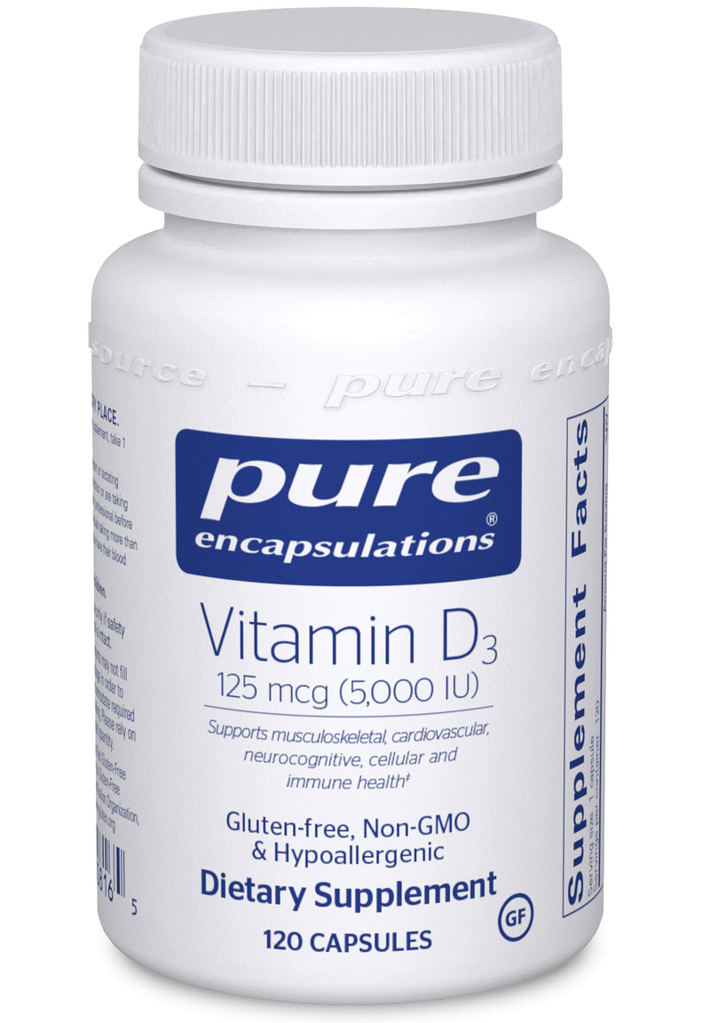 Pure Encapsulations Vitamin D3 125 mcg (5,000 IU)