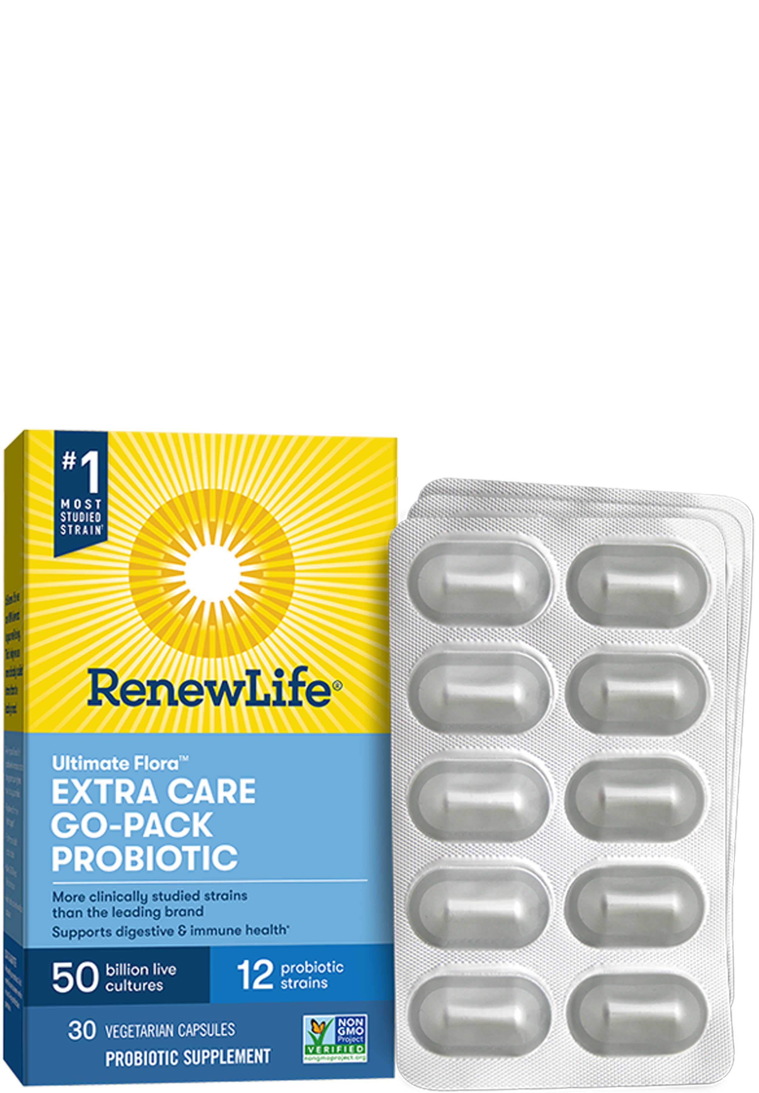 Renew Life Ultimate Flora Extra Care Probiotic Go-Pack 50 Billion