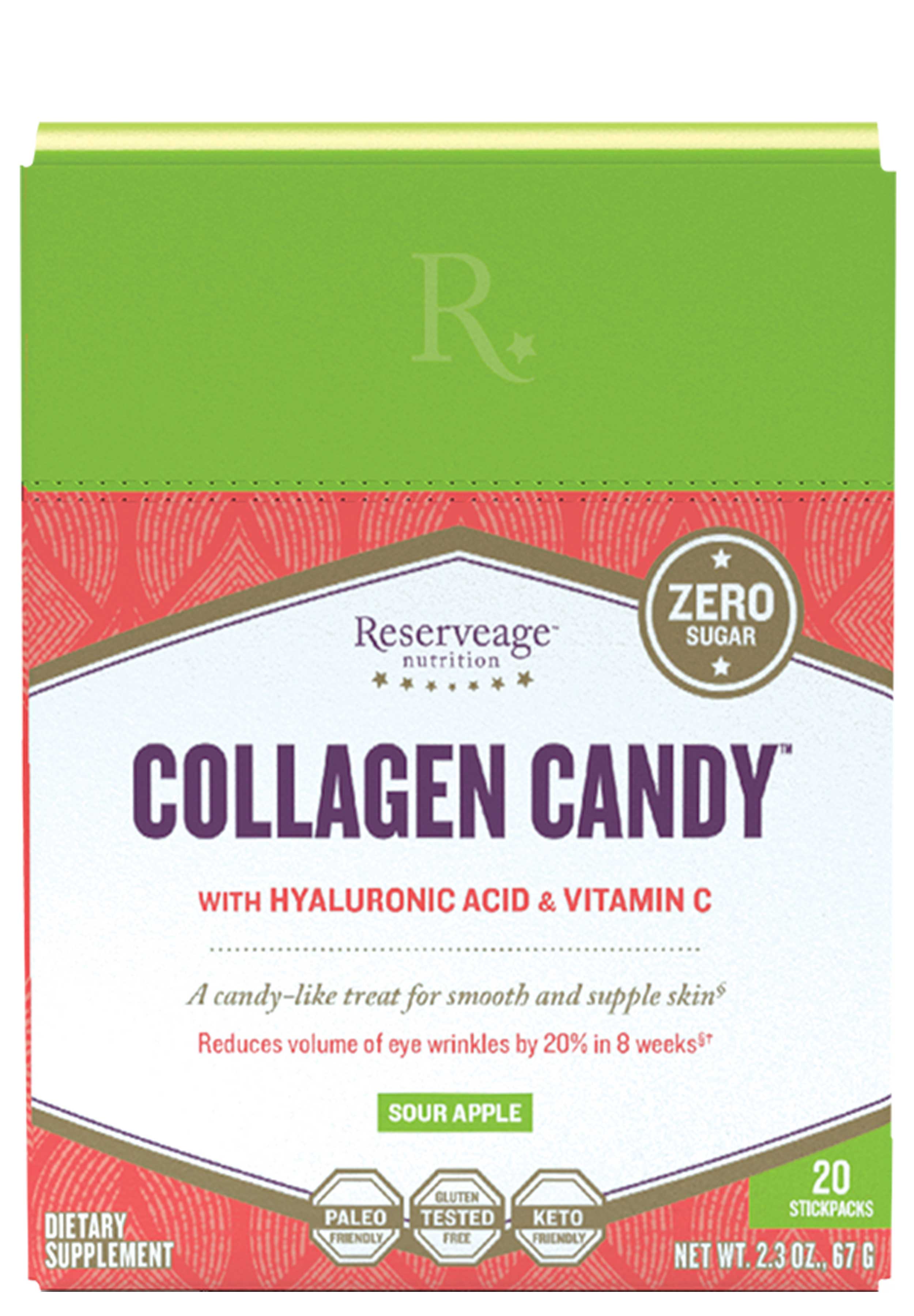 Reserveage Collagen Candy Sour Apple Collagen Treat