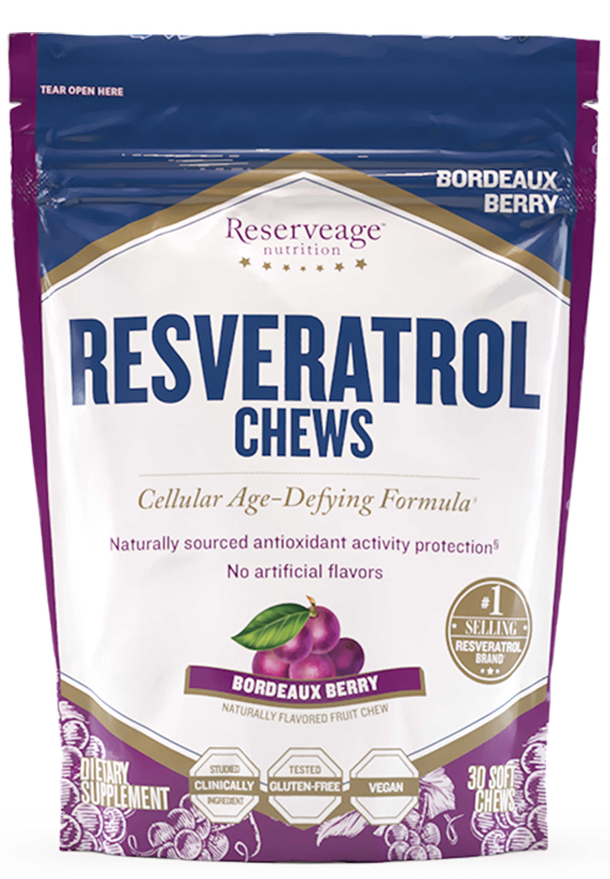Reserveage Nutrition Resveratrol Chews
