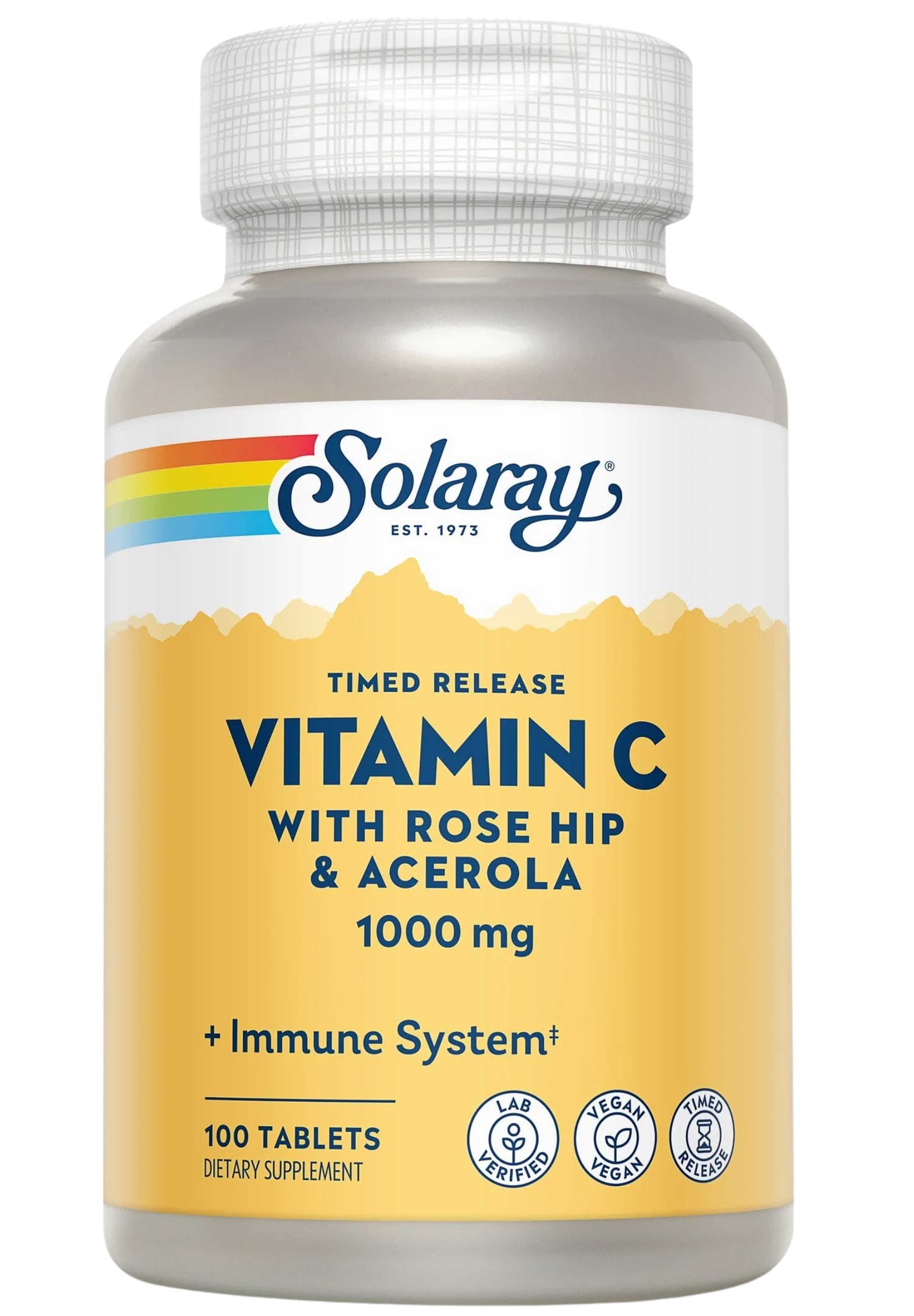 Solaray Vitamin C with Rose Hips & Acerola 1000 mg