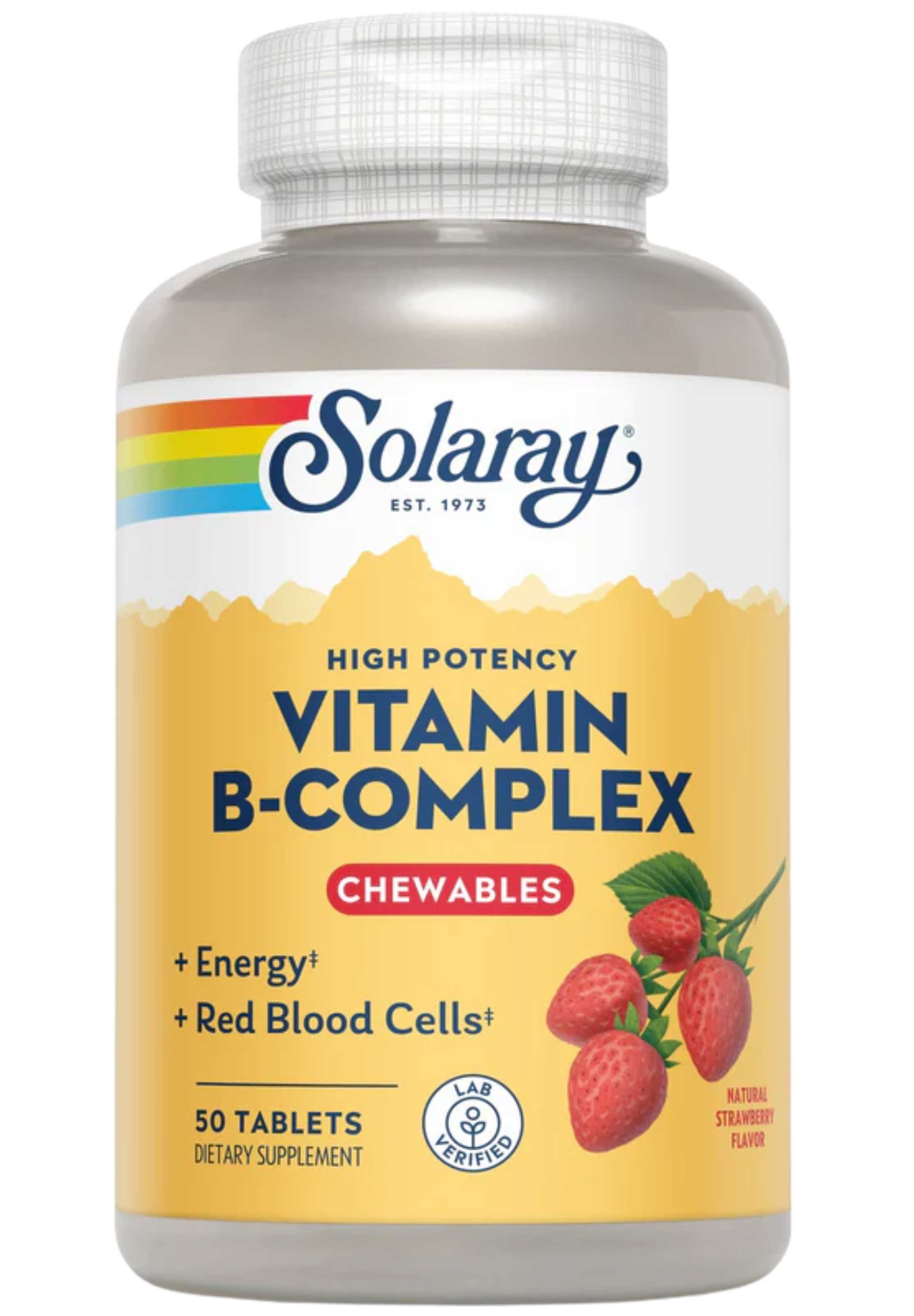 Solaray Vitamin B-Complex Strawberry Chewables