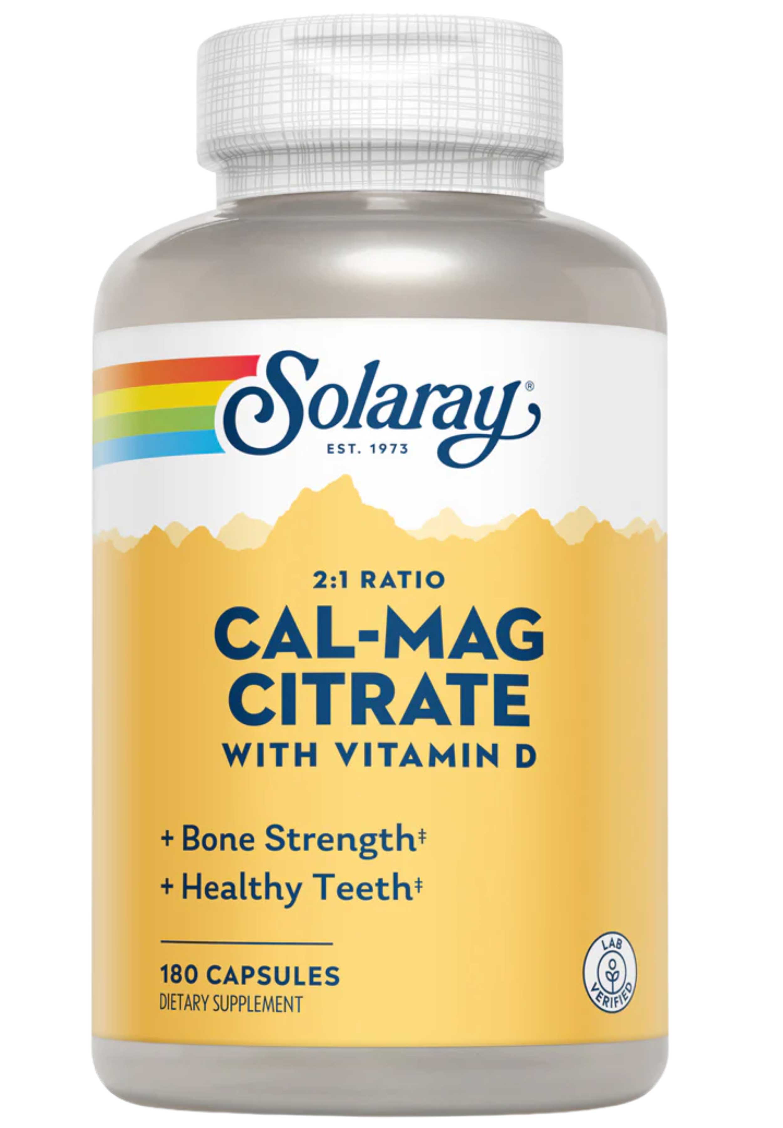 Solaray Cal-Mag Citrate with Vitamin D 2:1 Ratio