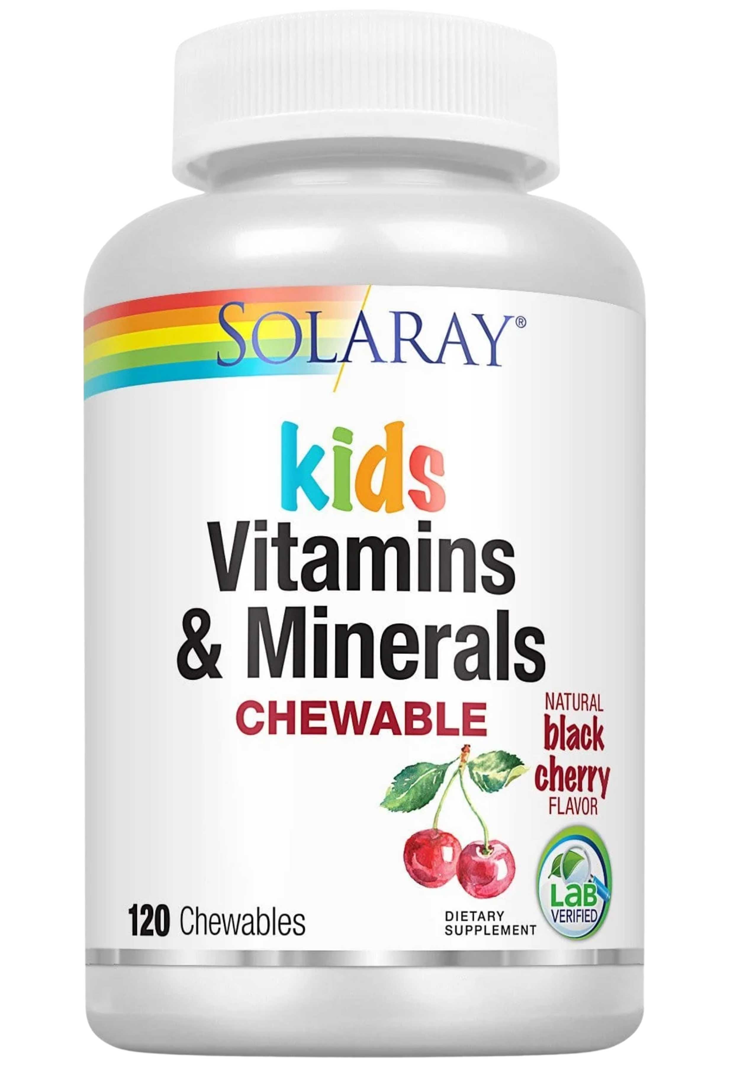 Solaray Kids Vitamins & Minerals Chewable Black Cherry