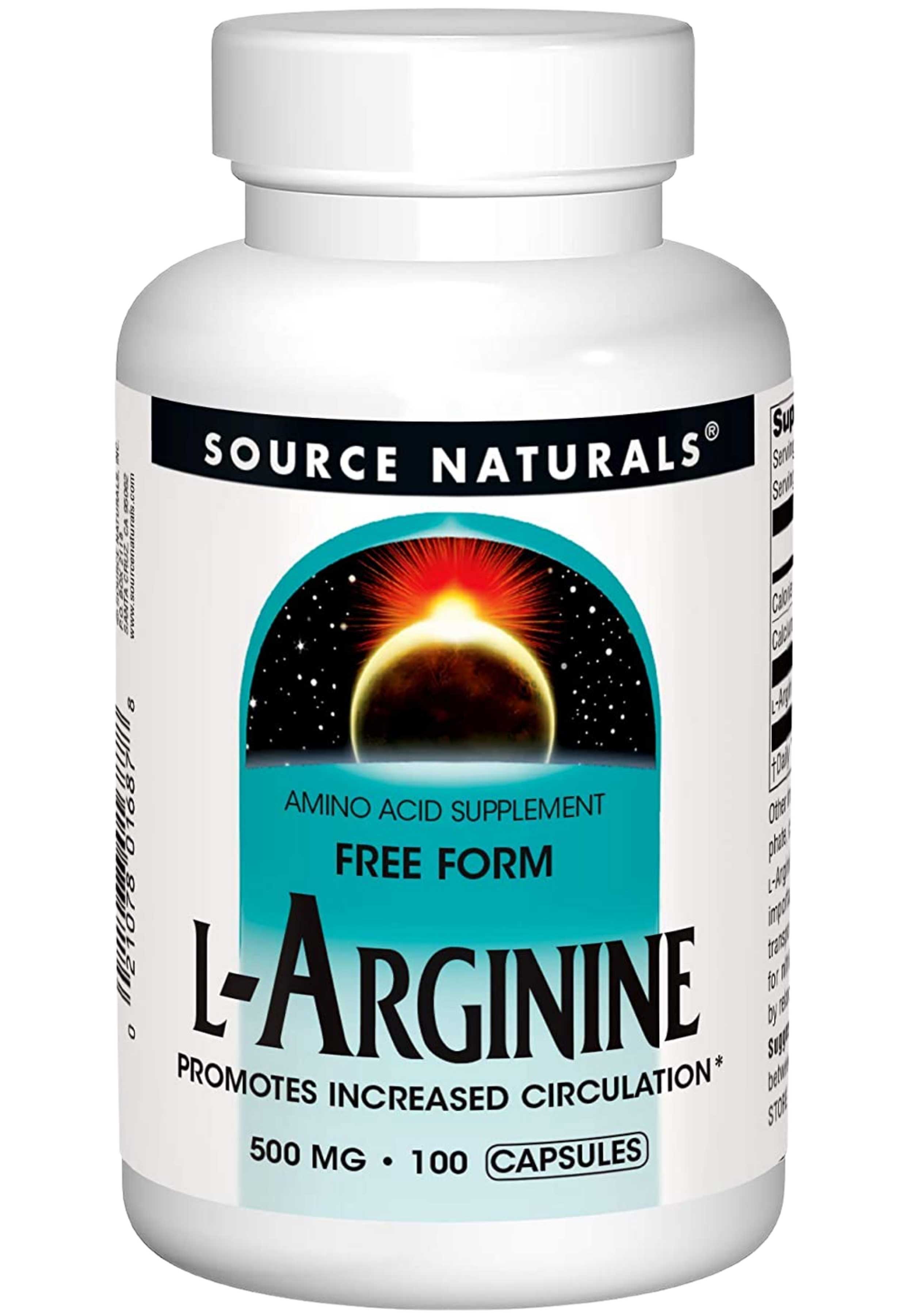 Source Naturals L-Arginine 500 mg, Capsules