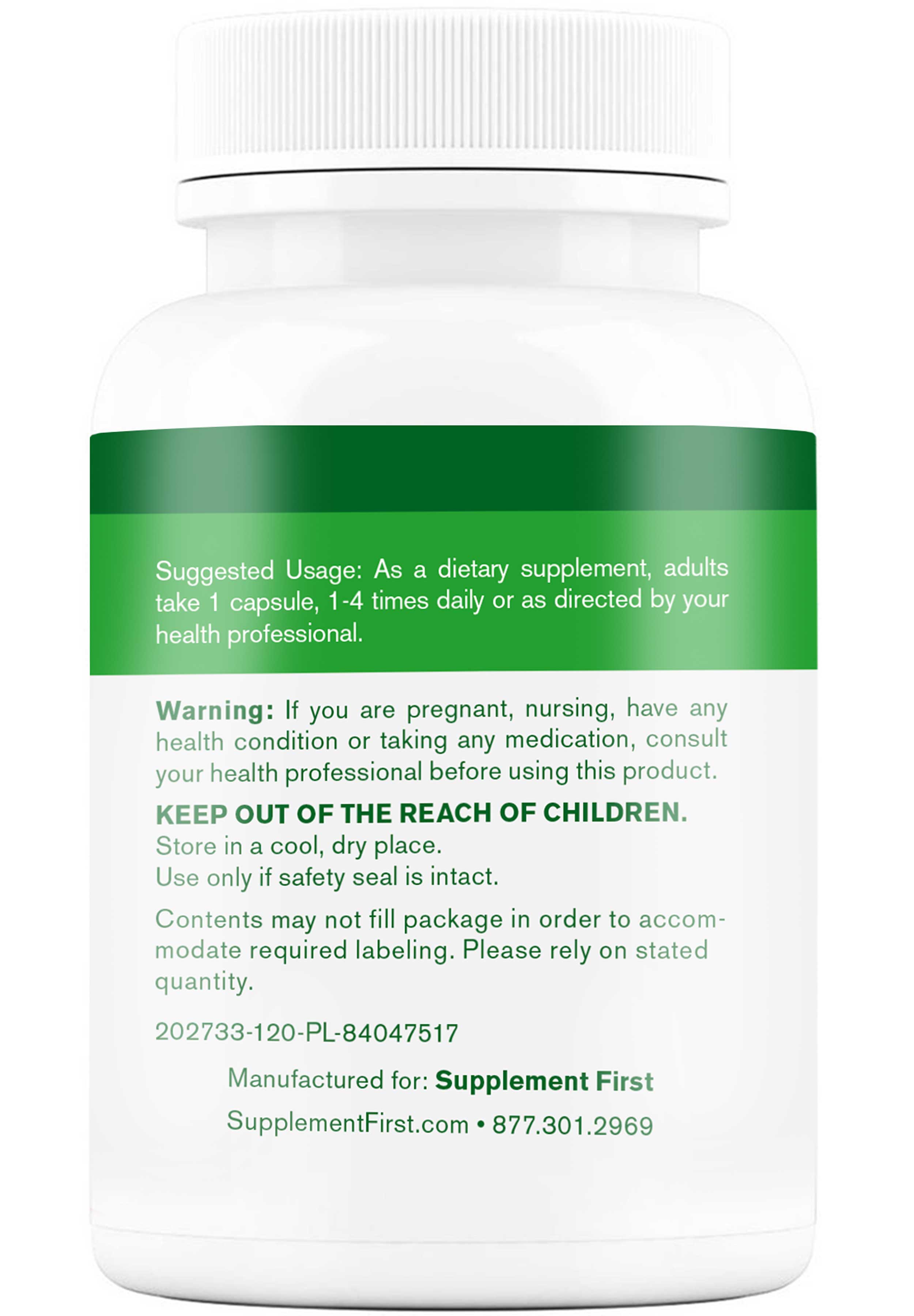 Supplement First Magnesium Glycinate Label