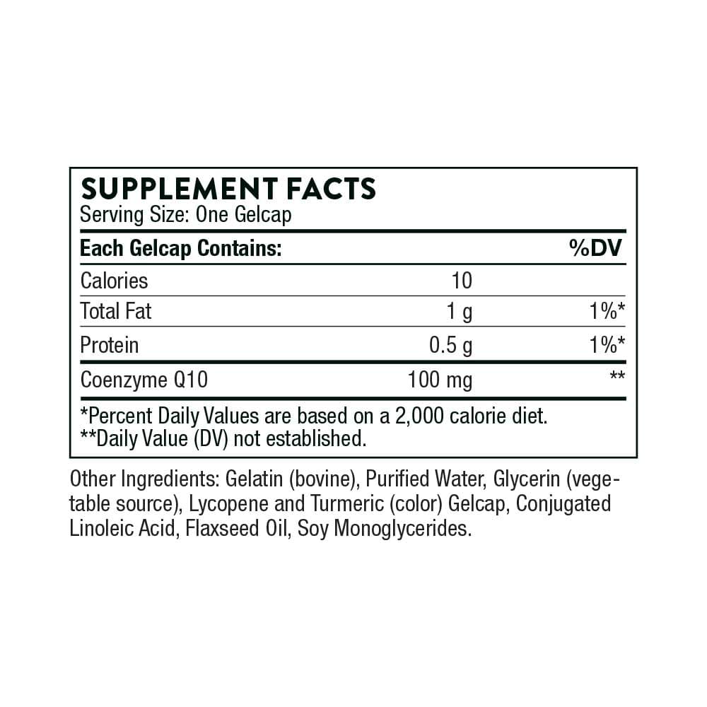 Thorne Research CoQ10 (formerly Q-Best 100) Ingredients