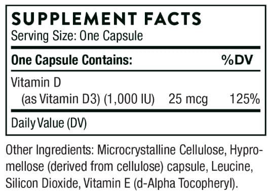 Thorne Research D Ingredients