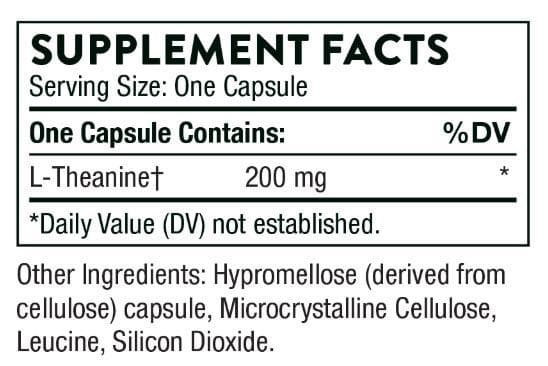 Thorne Research Theanine Ingredients