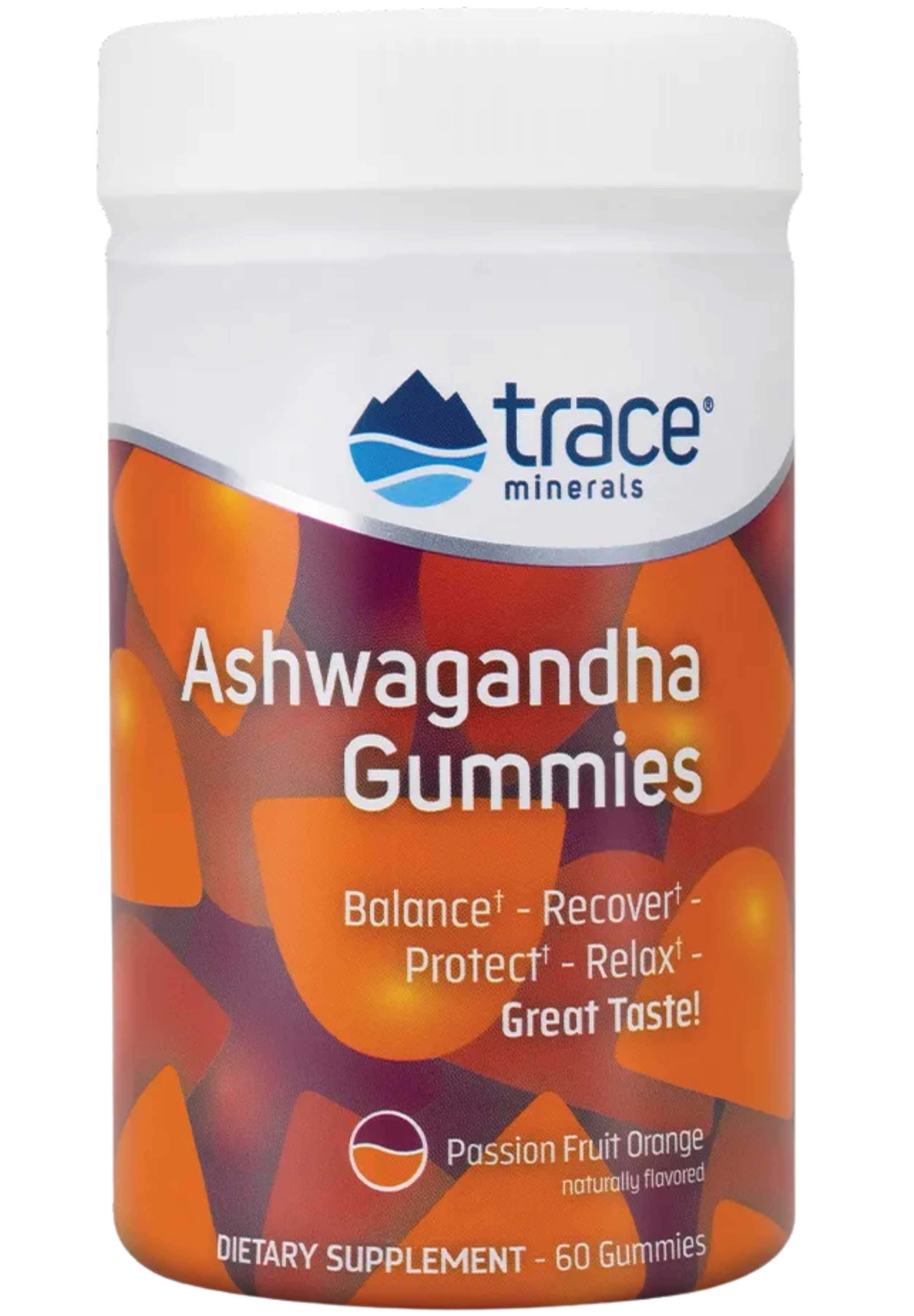 Trace Minerals Research Ashwagandha Gummies Passion Fruit Orange