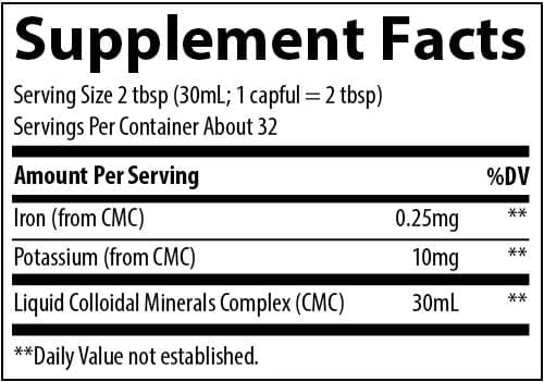 Trace Minerals Research Colloidal Minerals Ingredients  