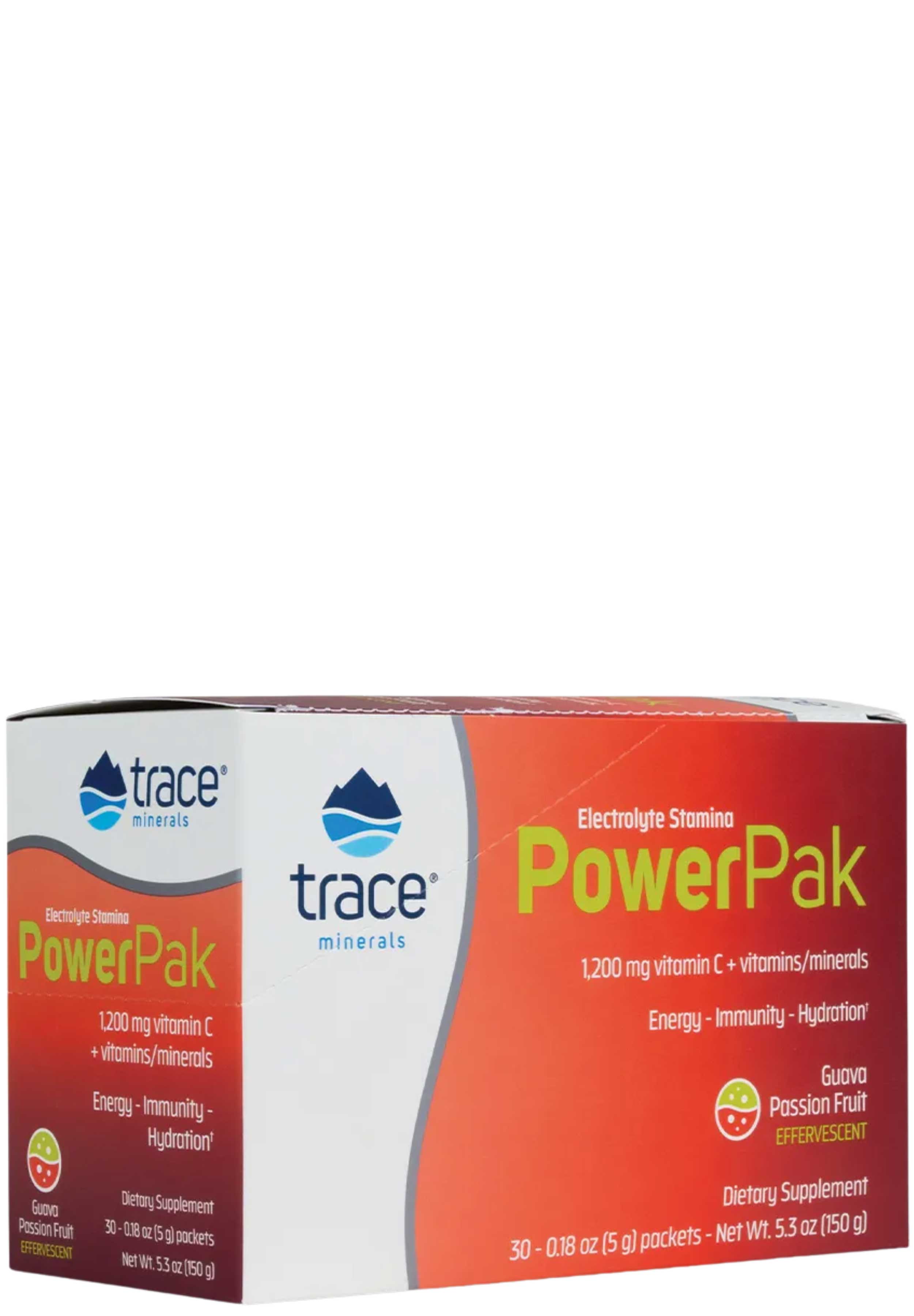 Trace Minerals Research Electrolyte Stamina Power Pak Guava Passion Fruit 