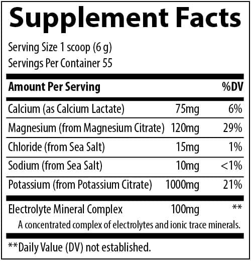 Trace Minerals Research Keto Electrolyte Powder Ingredients 