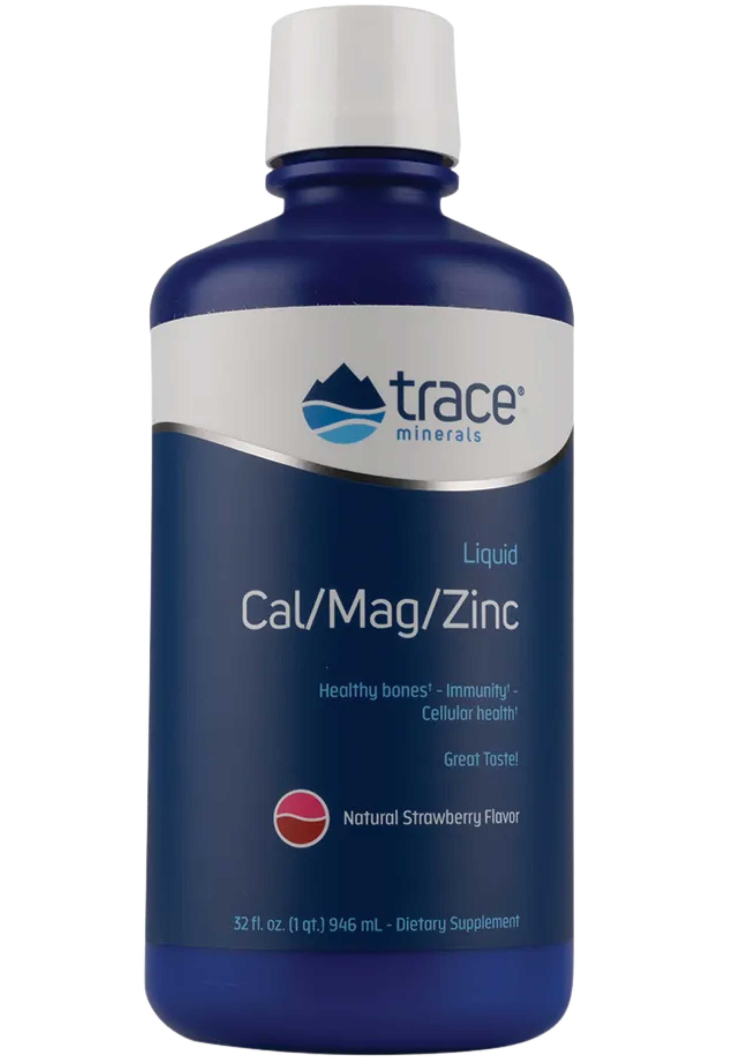 Trace Minerals Research Liquid Cal/Mag/Zinc Strawberry