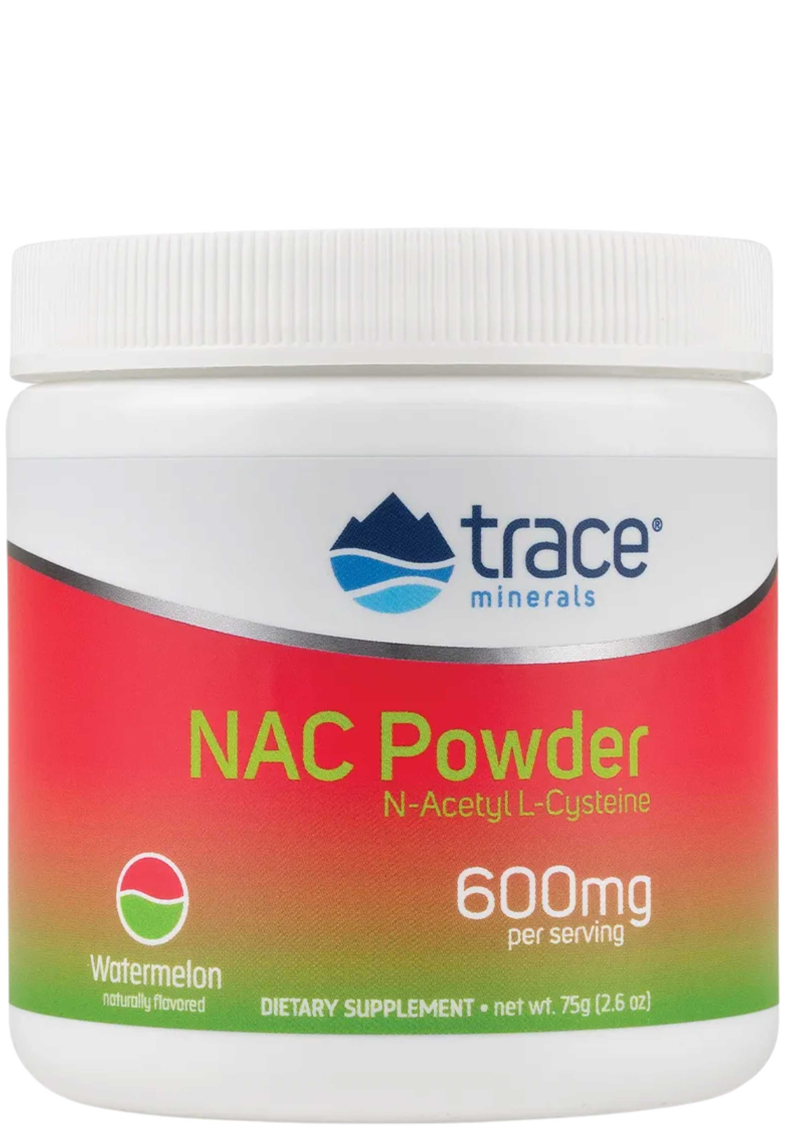 Trace Minerals Research NAC Powder (N-Acetyl L-Cysteine) 600 mg Watermelon