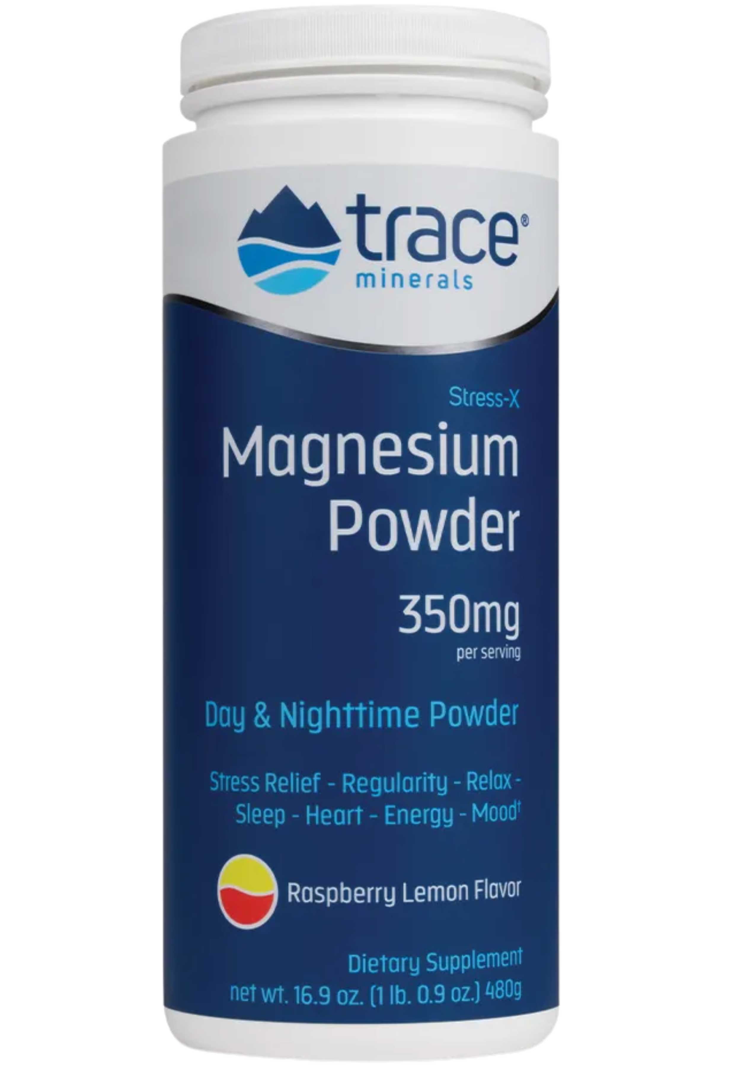 Trace Minerals Research Stress-X Magnesium Powder Raspberry Lemon