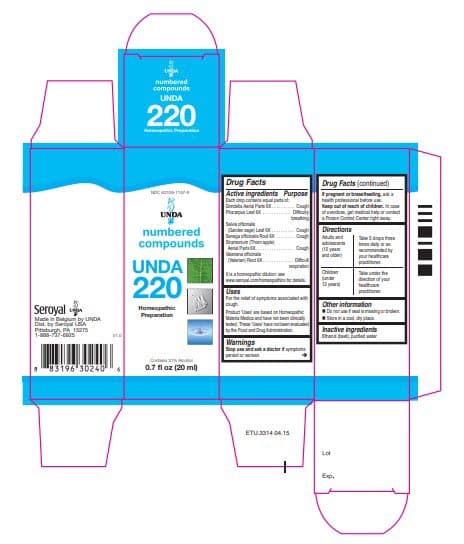 UNDA #220 Label