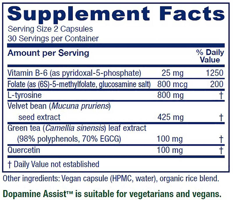 Vitanica Dopamine Assist Ingredients