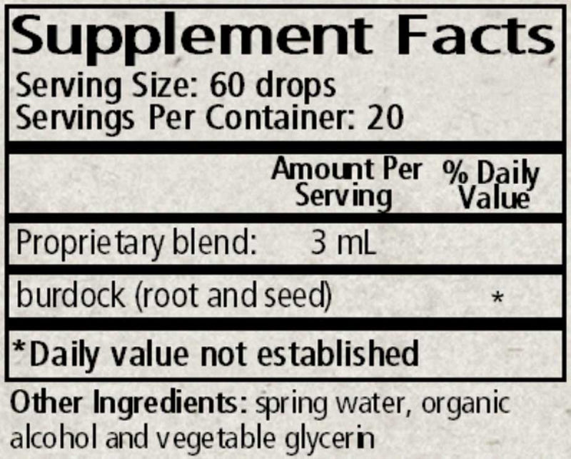Wise Woman Herbals Arctium Lappa (Blend) Burdock Ingredients