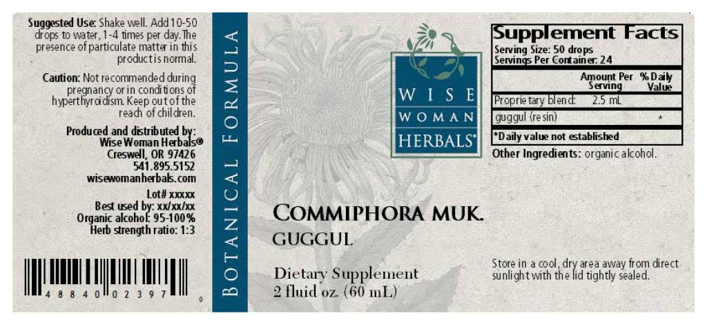 Wise Woman Herbals Commiphora Mukul Guggul Label