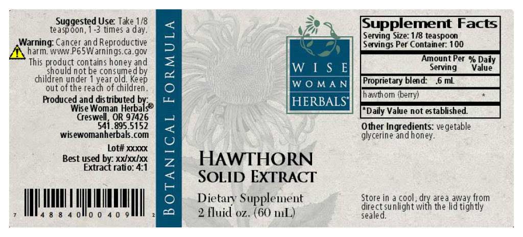 Wise Woman Herbals Hawthorn Solid Extract Label