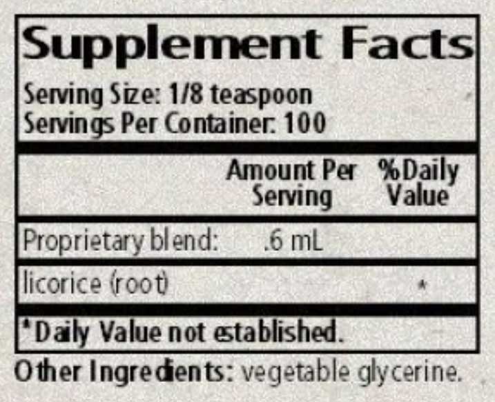 Wise Woman Herbals Licorice Solid Extract Ingredients