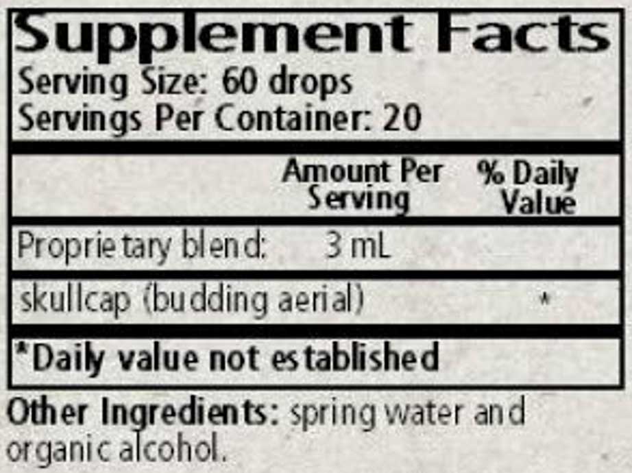 Wise Woman Herbals Scutellaria Lateriflora Skullcap Ingredients