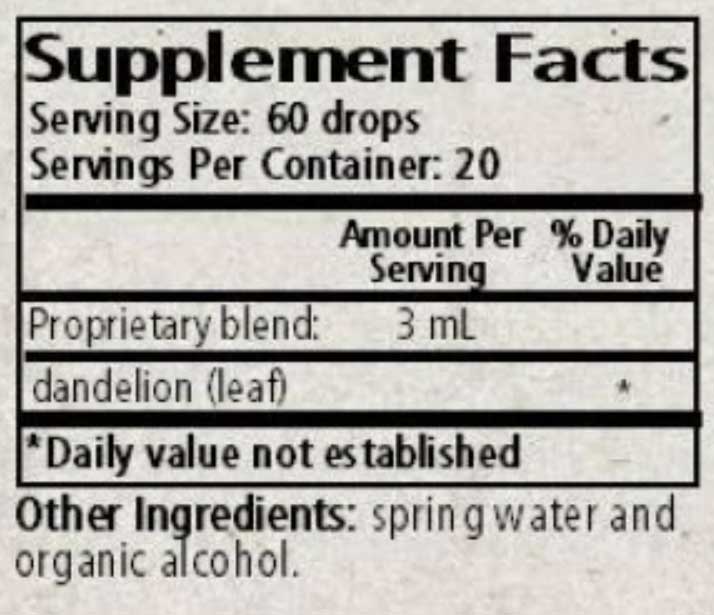 Wise Woman Herbals Taraxacum Officinale Dandelion (Leaf) Ingredients