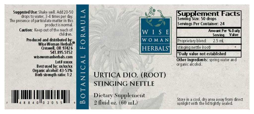 Wise Woman Herbals Urtica Dioica Stinging Nettle (Root) Label
