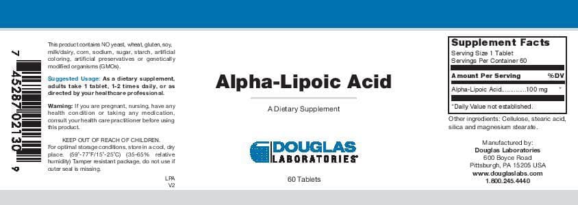Douglas Laboratories Alpha-Lipoic Acid 100 mg