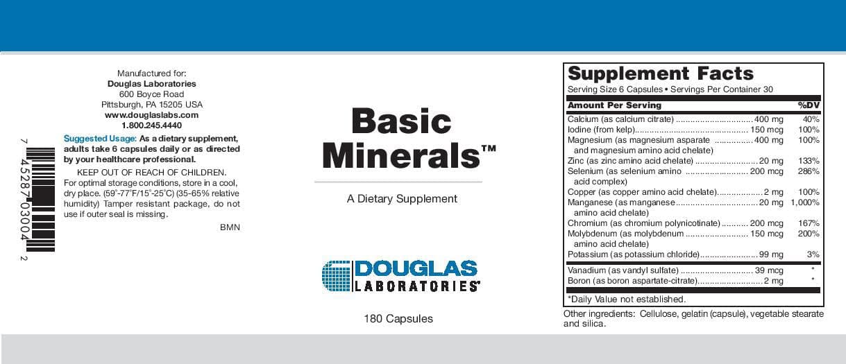 Douglas Laboratories Basic Minerals (Iron Free)