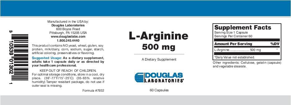 Douglas Laboratories L-Arginine 500 mg