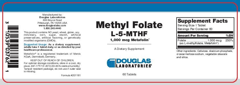 Douglas Laboratories Methyl Folate 1,000mcg